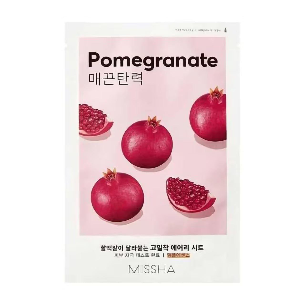 MISSHA AIRY FIT SHEET MASK POMEGRANATE - Maschera viso al melograno