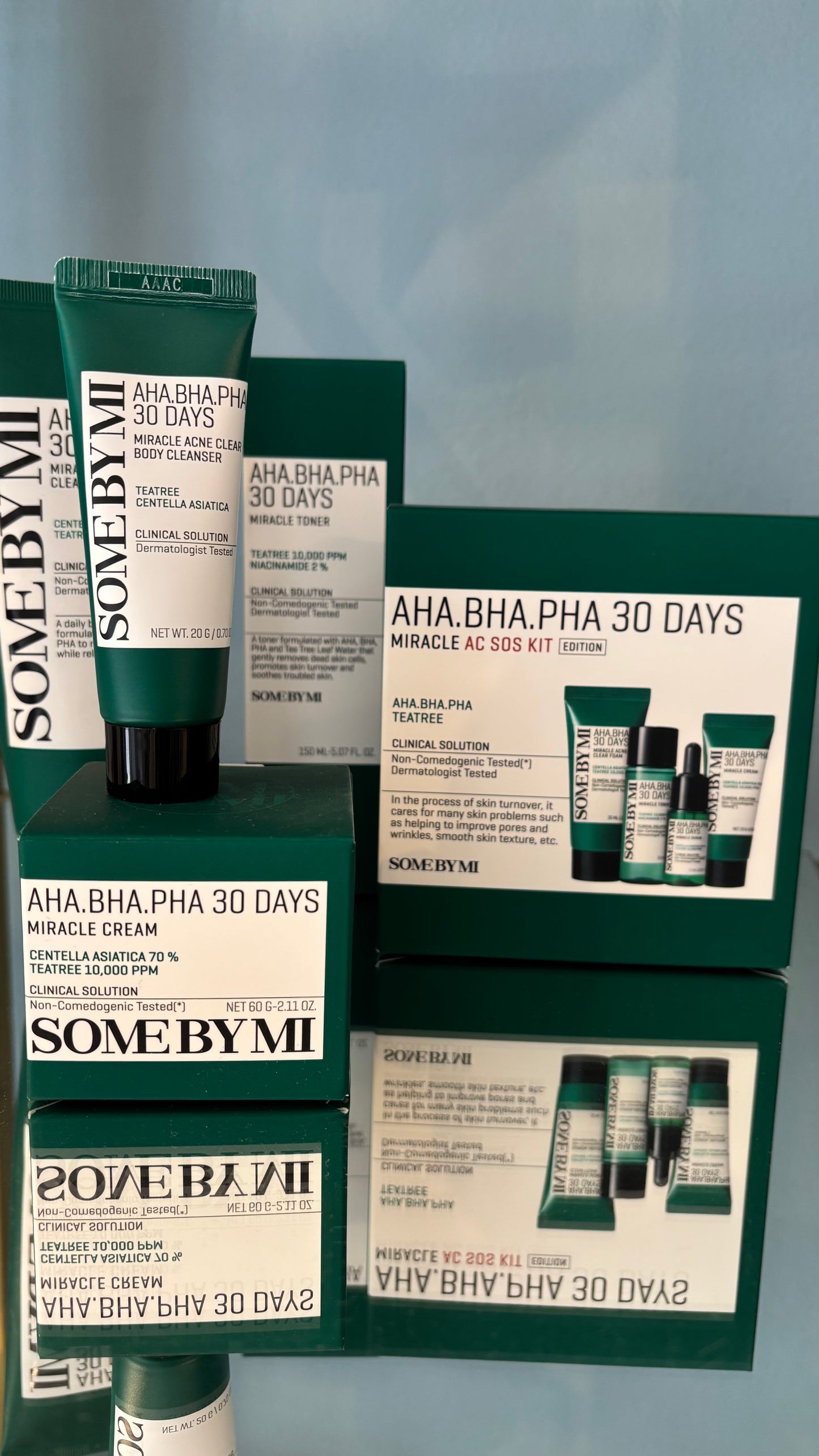 SOME BY MI AHA-BHA-PHA 30 Days Miracle AC SOS Kit – Routine viso purificante in 4 step