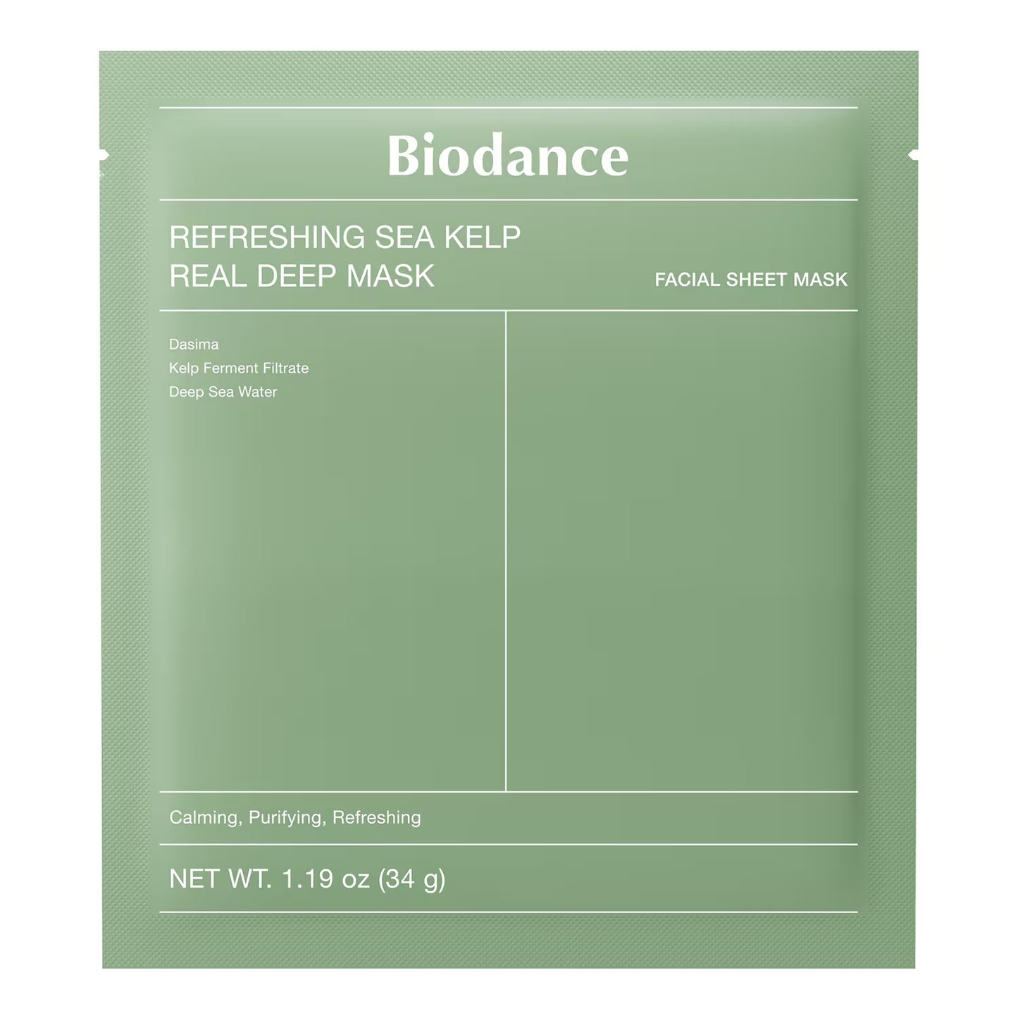 Biodance – Maschera viso in hydrogel con minerali marini — idrata, lenisce e riequilibra la pelle (1 pz)