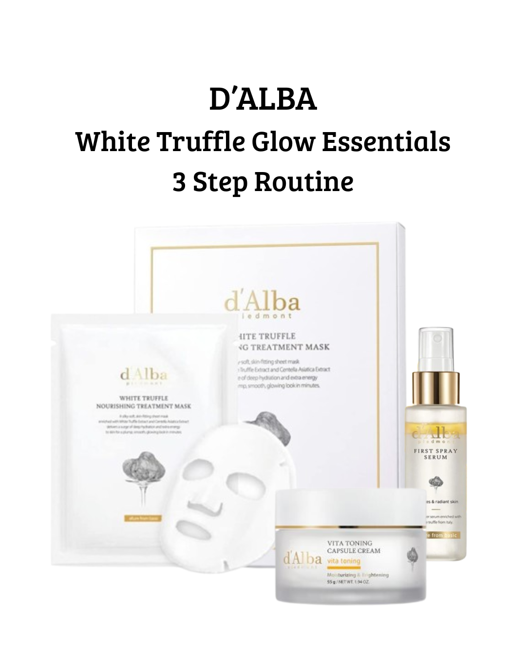D’ALBA – White Truffle Glow Essentials (3 Step Routine)