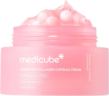 MEDICUBE PDRN Pink Collagen Capsule Cream – Crema viso effetto glow e compattezza