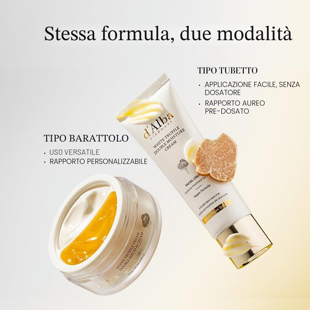 D’ALBA White Truffle Double Moisture Cream – Crema Viso Idratante Nutriente al Tartufo Bianco