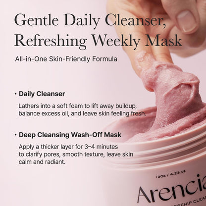 ARENCIA – Detergente viso alla Rosa Canina e Riso- 120g
