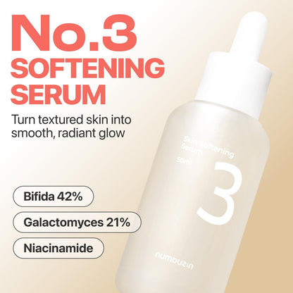 NUMBUZIN - No.3 Skin Softening Serum – Siero viso effetto glass skin