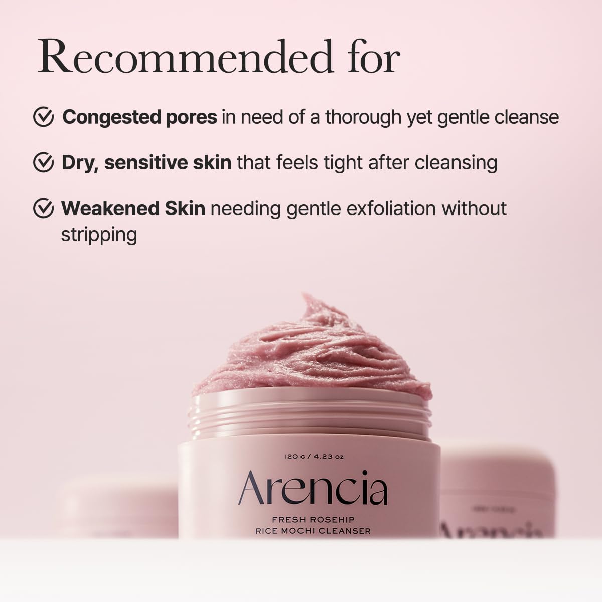 ARENCIA – Detergente viso alla Rosa Canina e Riso- 120g