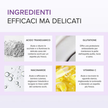 MARY & MAY – Glutathione Eye Cream Special Set – Contorno occhi illuminante al glutatione e acido tranexamico, 30 g + 12 g × 2