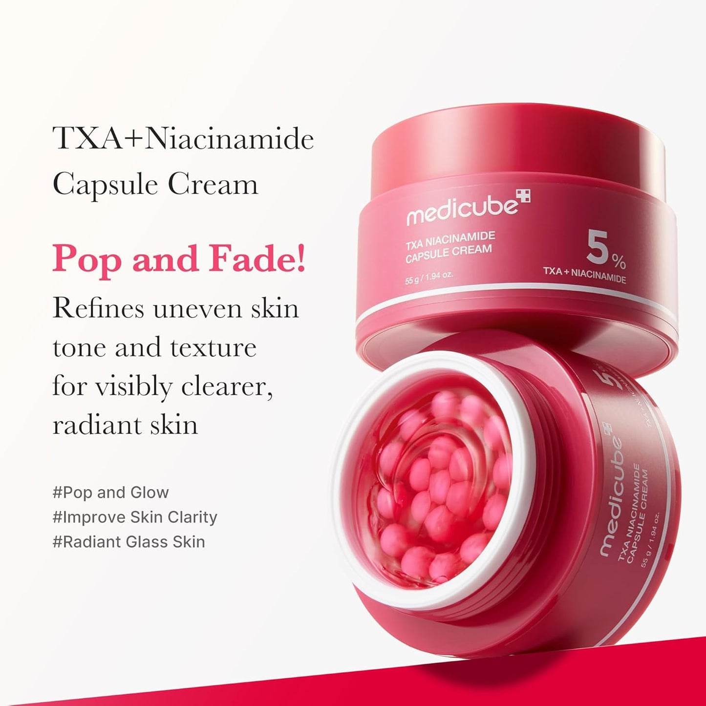 MEDICUBE TXA Niacinamide Capsule Cream - Crema viso illuminante