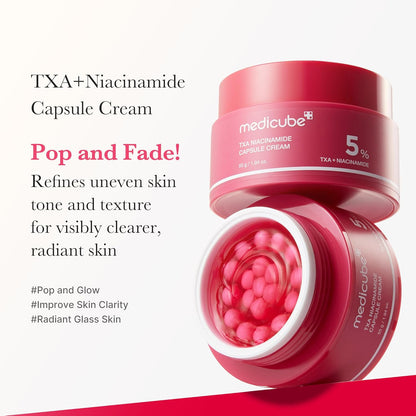 MEDICUBE TXA Niacinamide Capsule Cream - Crema viso illuminante