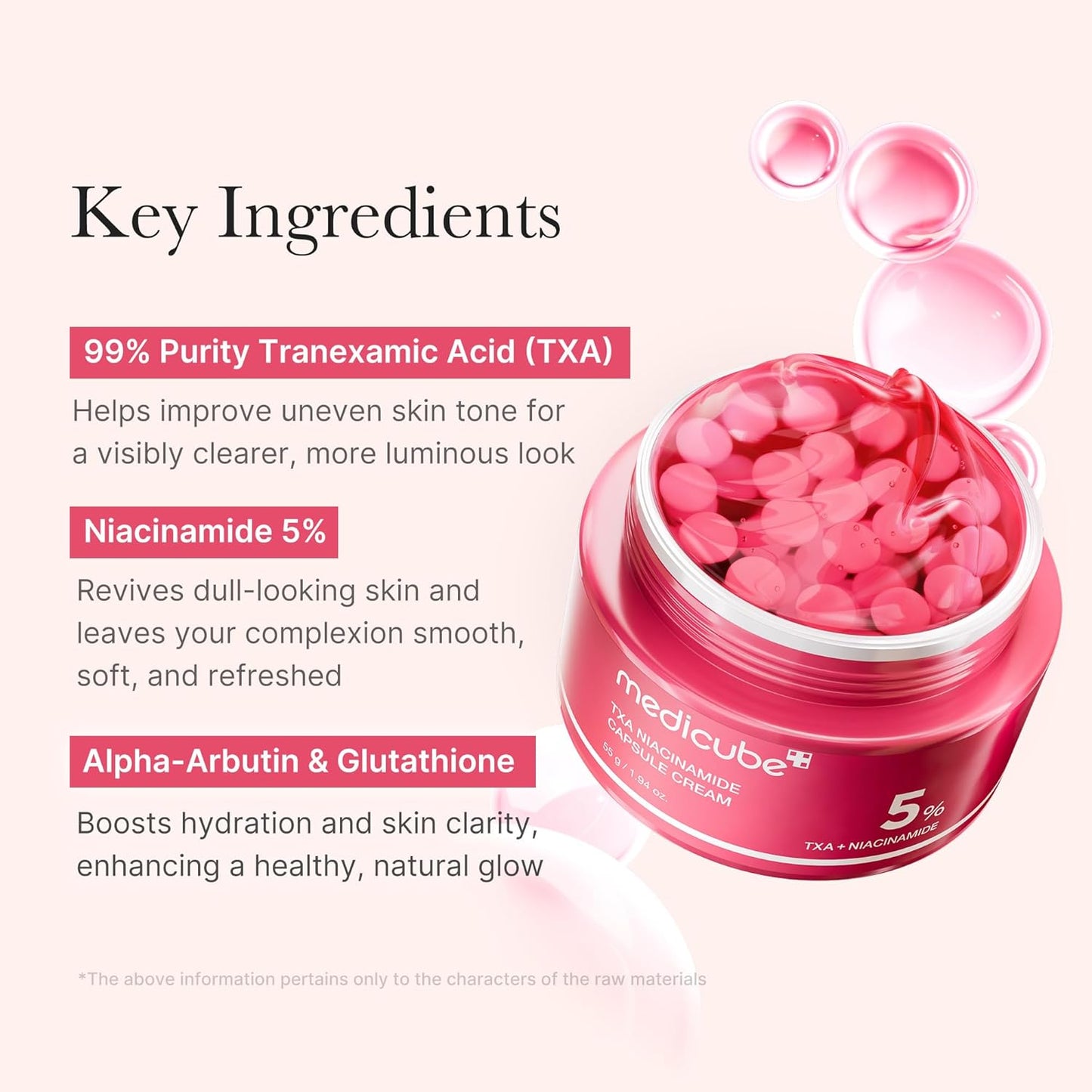 MEDICUBE TXA Niacinamide Capsule Cream - Crema viso illuminante