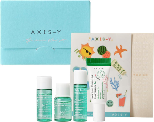 AXIS-Y  The Mini Glow Set -  Kit skincare illuminante e riequilibrante, 4 mini taglie