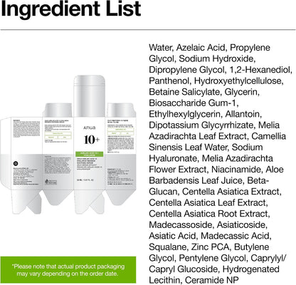 ANUA – Acido Azelaico 10 e Acido Hyaluronico - Siero riequilibrante