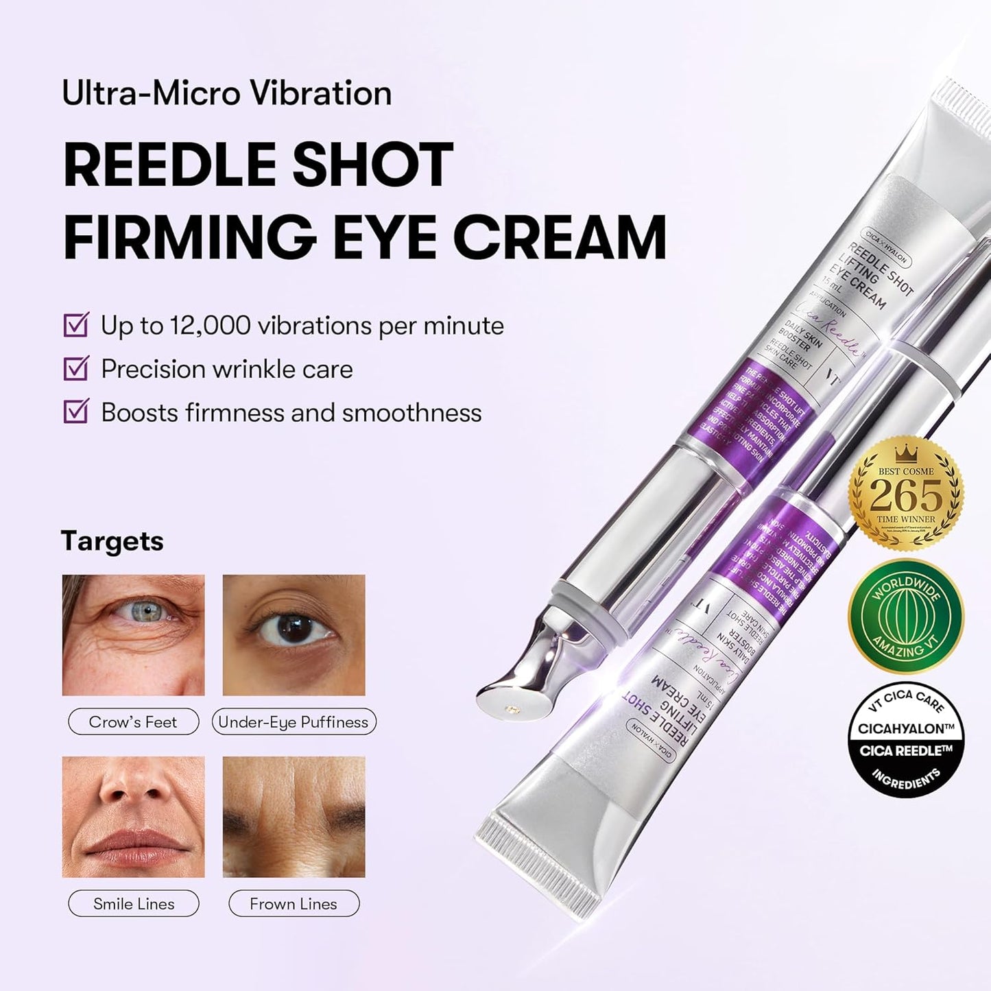 VT COSMETICS -Reedle Shot Lifting Eye Cream, Crema contorno occhi effetto lifting 15ml