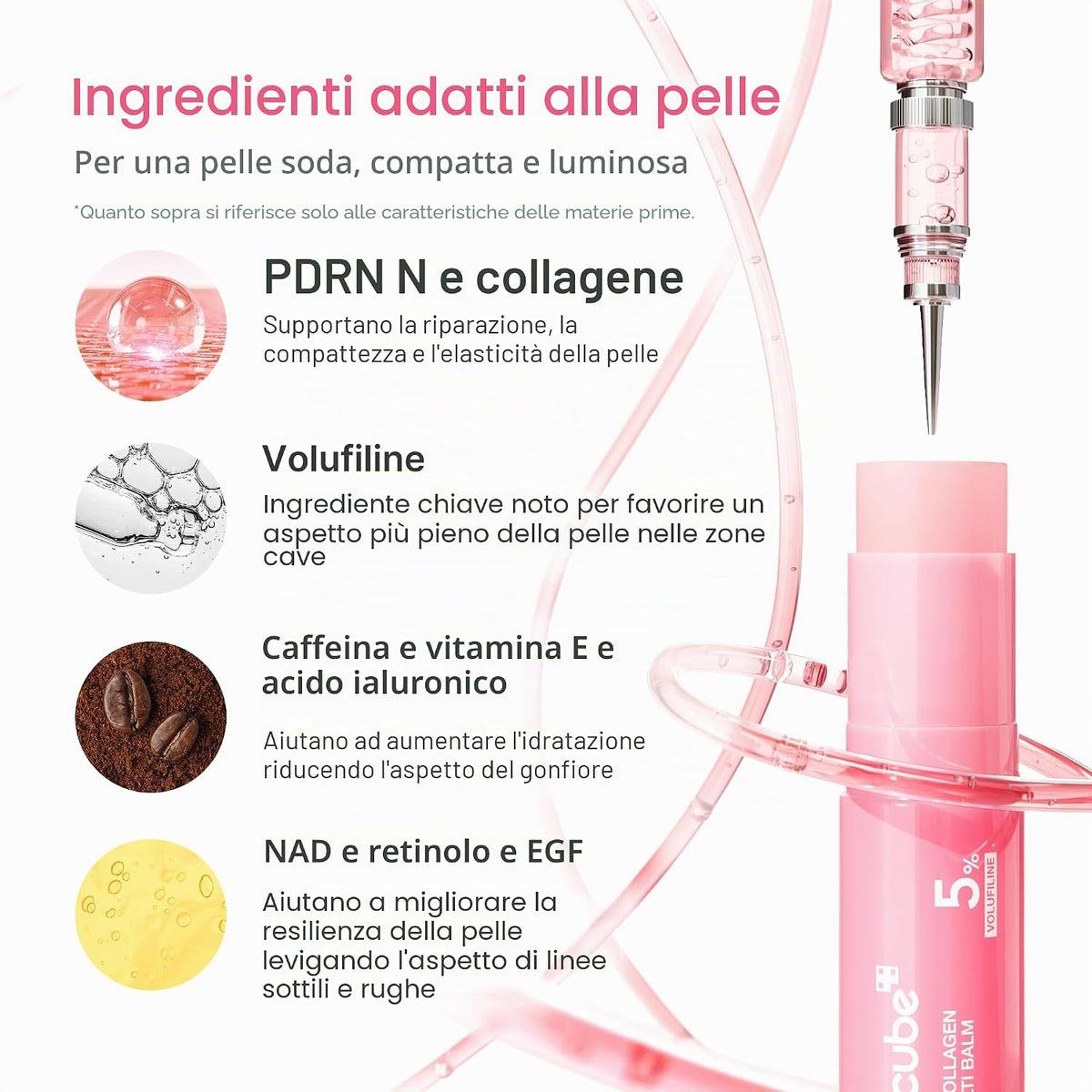 Medicube PDRN Pink Collagen Volume Multi Balm 10g – Stick Volumizzante con Volufiline e PDRN