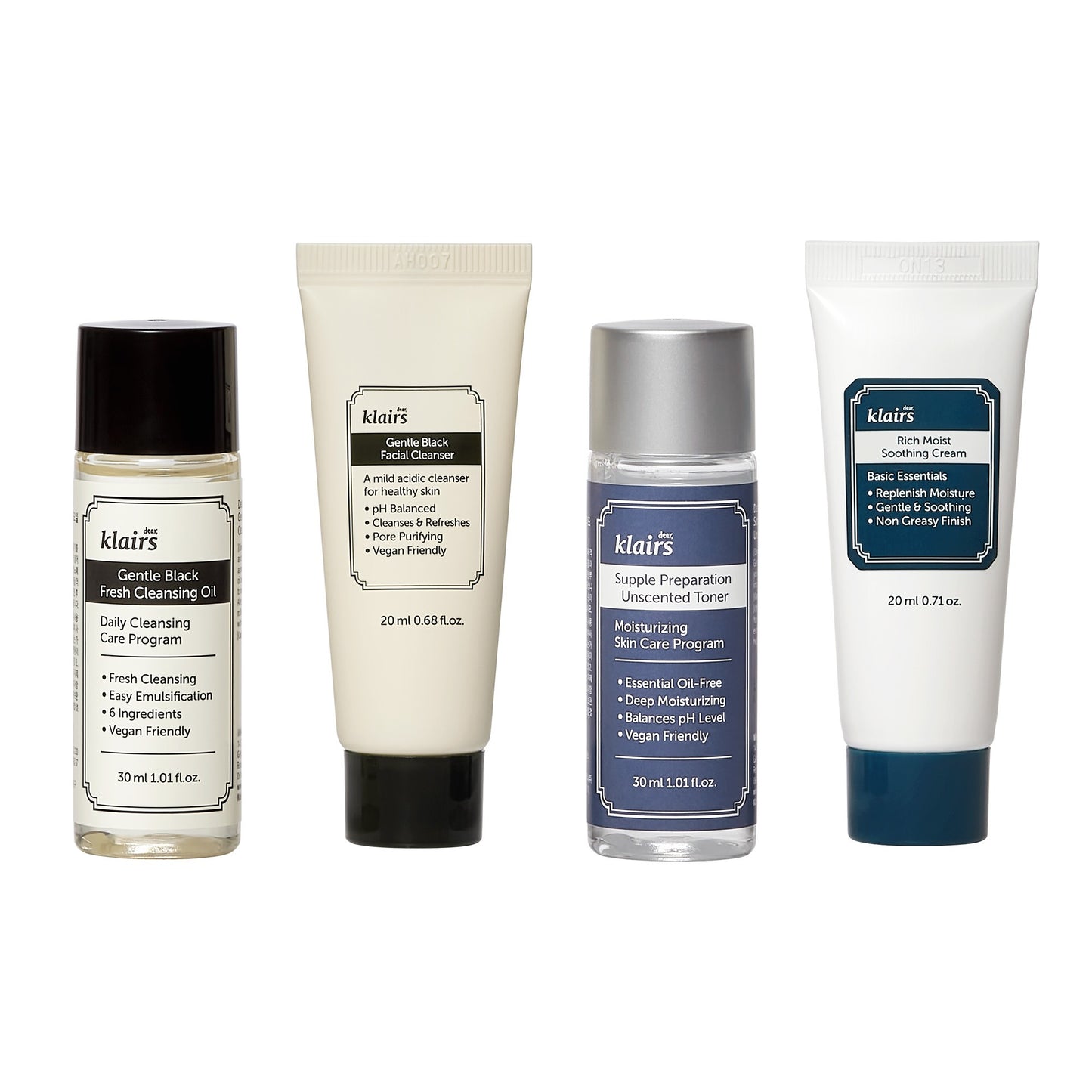 Klairs – Set da viaggio skincare (4 mini-taglie)