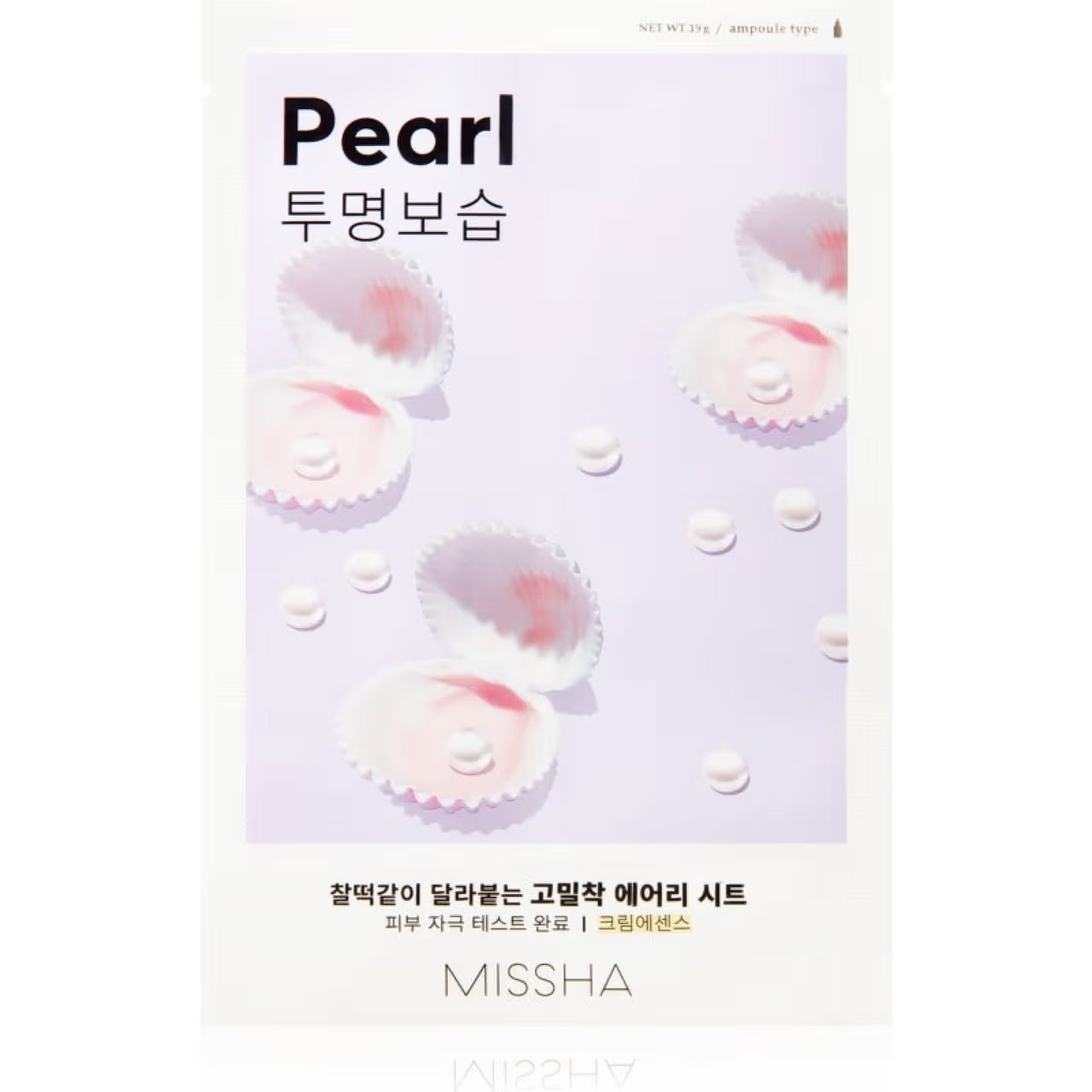 MISSHA AIRY FIT SHEET MASK PEARL - Maschera viso illuminante alla perla