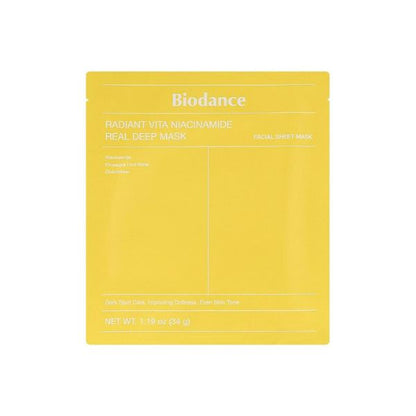 Biodance – Maschera hydrogel alla niacinamide — illumina e uniforma (34 g)