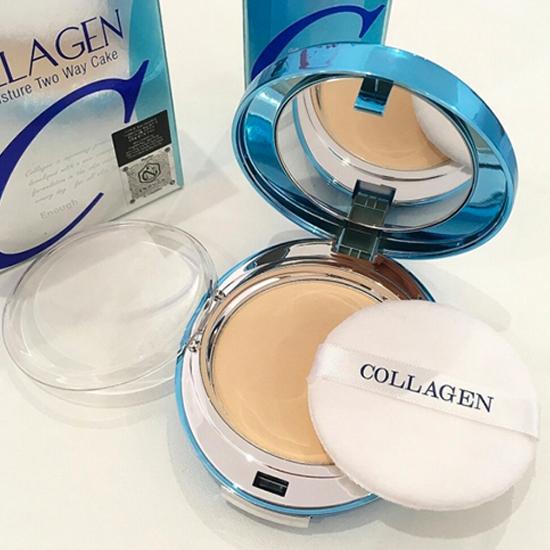 Fondotinta cushion coreano ENOUGH Collagen Aqua applicazione_storebloom