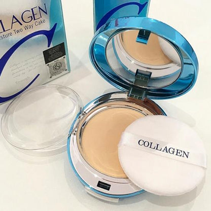 Fondotinta cushion coreano ENOUGH Collagen Aqua applicazione_storebloom