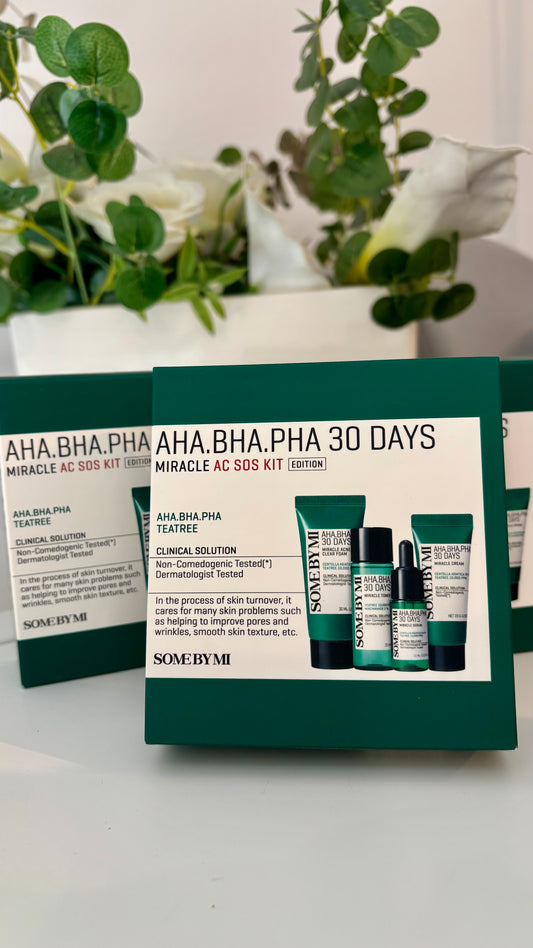 SOME BY MI AHA-BHA-PHA 30 Days Miracle AC SOS Kit – Routine viso purificante in 4 step
