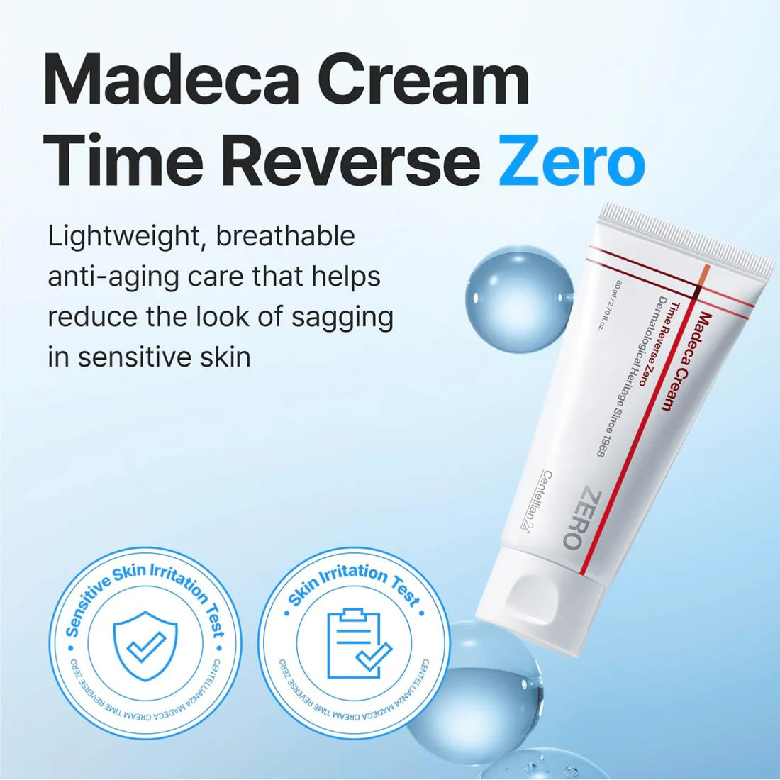 Centellian24 Madeca Cream Time Reverse Zero – Crema viso anti-age lenitiva con Blue Active-TECA™, Ceramide e Retinolo