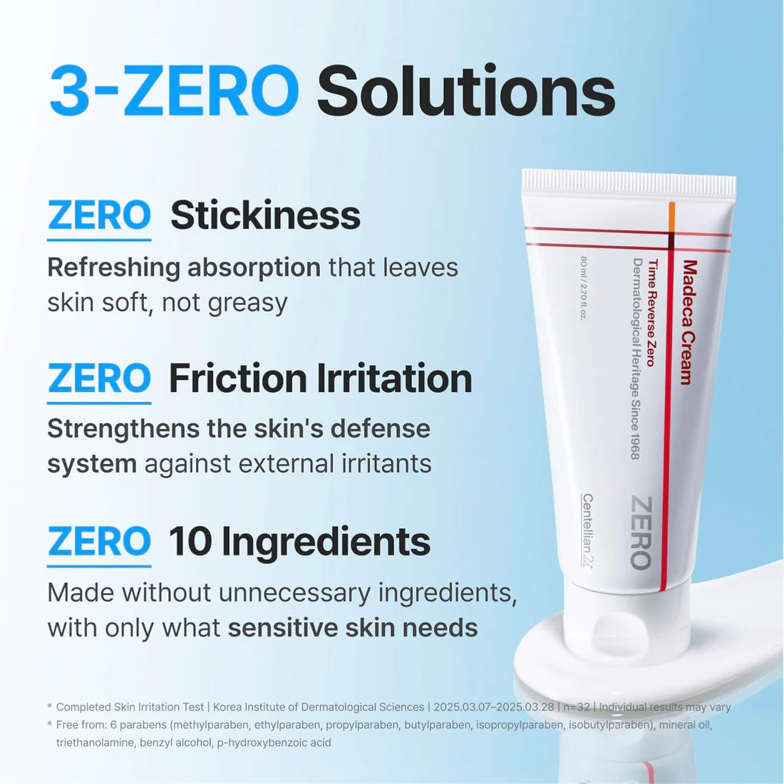 Centellian24 Madeca Cream Time Reverse Zero – Crema viso anti-age lenitiva con Blue Active-TECA™, Ceramide e Retinolo