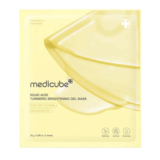 MEDICUBE Kojic Acid Turmeric Brightening Gel Mask – Maschera viso illuminante e schiarente 28 g