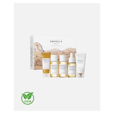 SKIN1004 - Madagascar Centella Travel Kit - Una routine completa in formato mini: lenisce, idrata e protegge la pelle in viaggio.