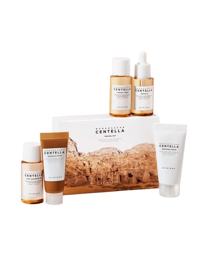 SKIN1004 - Madagascar Centella Travel Kit - Una routine completa in formato mini: lenisce, idrata e protegge la pelle in viaggio.