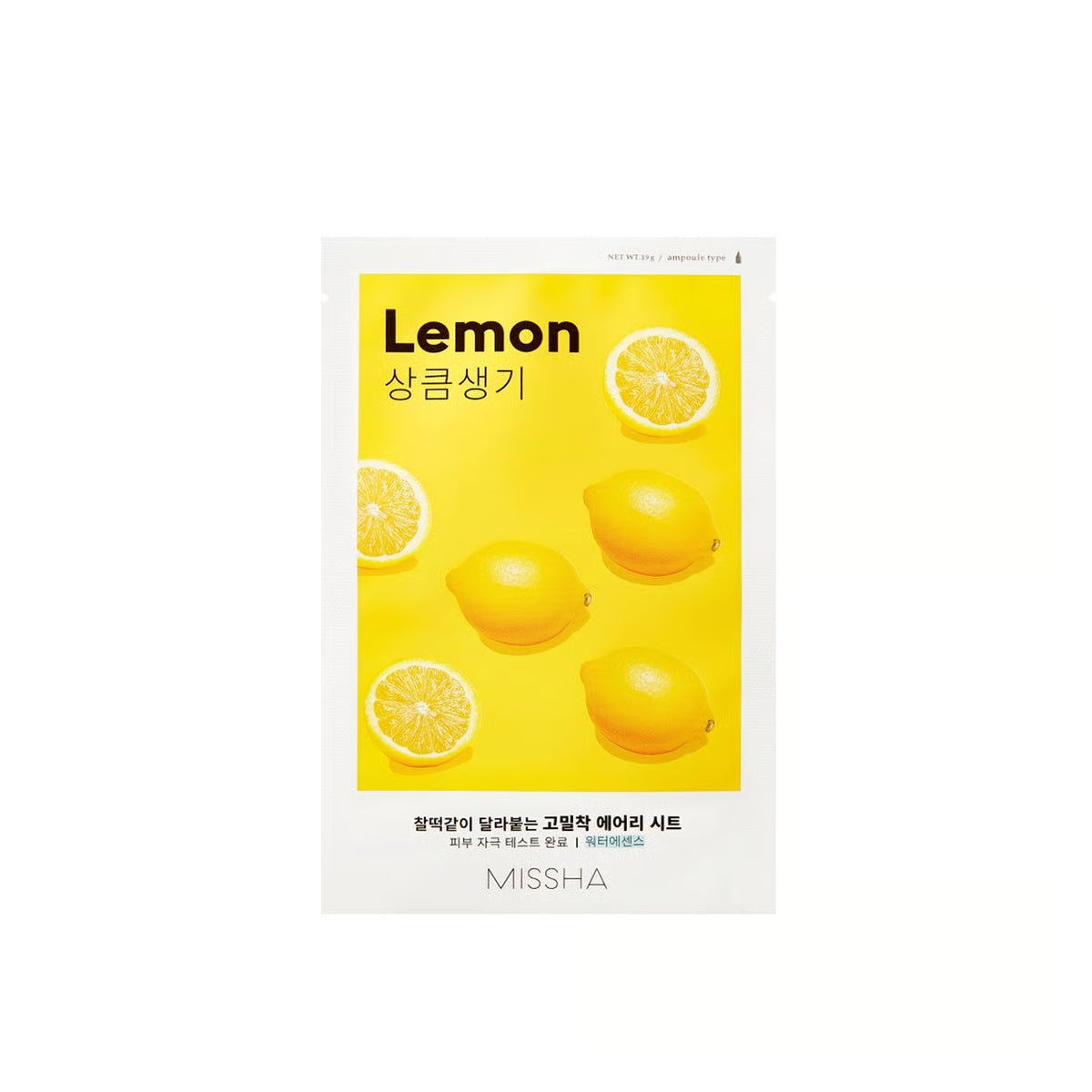 MISSHA AIRY FIT SHEET MASK LEMON- Maschera viso illuminante al limone