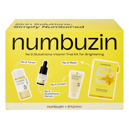 NUMBUZIN – No.5+ Glutathione Vitamin Trial Kit - Luce e luminosità