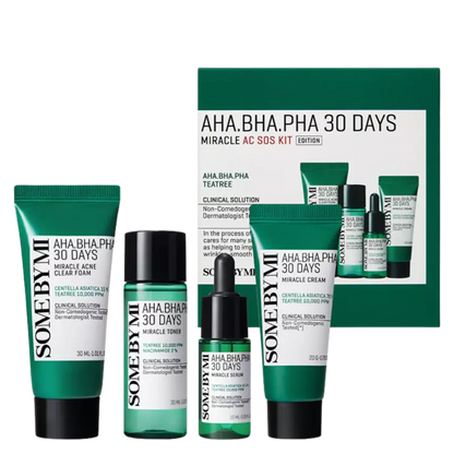 SOME BY MI AHA-BHA-PHA 30 Days Miracle AC SOS Kit – Routine viso purificante in 4 step