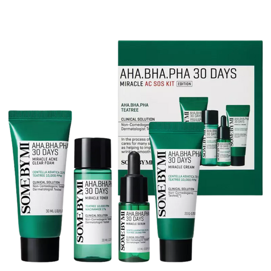 SOME BY MI AHA-BHA-PHA 30 Days Miracle AC SOS Kit – Routine viso purificante in 4 step