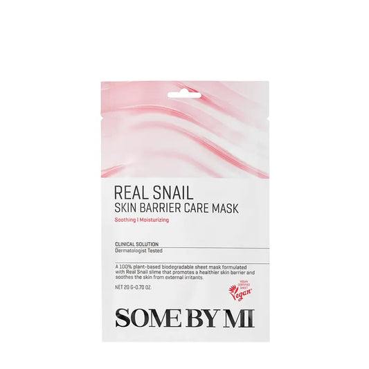 SOME BY MI Real Snail Skin Barrier Care Mask – Maschera viso rigenerante e protettiva (1 pz)